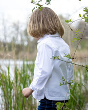 Mädchenbluse weiss Rundkragen - Klüngelkram Indian Affairs