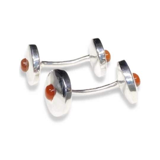 Manschettenknöpfe VICTOR Karneol - Klüngelkram Maharani Jewels