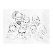 Portraitzeichnung in Bleistift - Klüngelkram Claudia Frisch