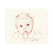 Portraitzeichnungen in Rötel - Klüngelkram Claudia Frisch