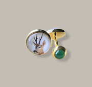 Rehbock mit Jade - Klüngelkram Schmuckatelier Kart