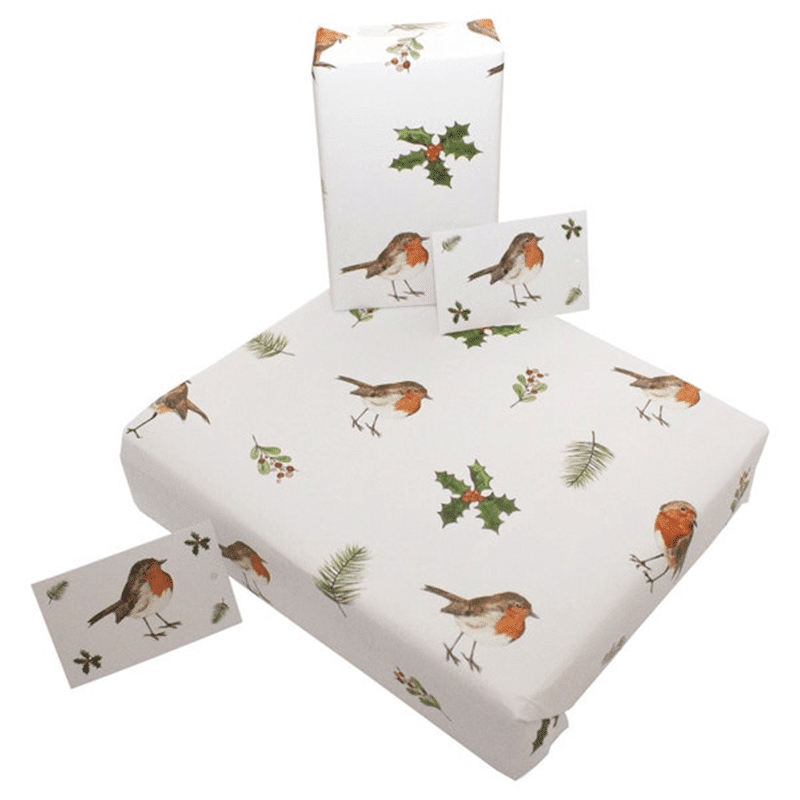 Robins und Holly weiß, Weihnachts - / Geburtstags - / Geschenkverpackung, diverse Modelle - Rewrapped - Klüngelkram Rewrapped