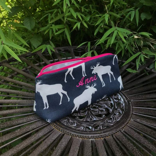 Schlampermäppchen, Kosmetiktäschchen Elch, diverse Modelle, individualisierbar - Klüngelkram Rines Welt
