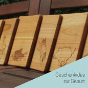 Schneidebrett aus Kirschholz mit Wunschnamen - Klüngelkram Stadtlandholz