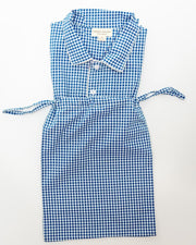 Unisex Pyjama blau kariert - Klüngelkram Indian Affairs