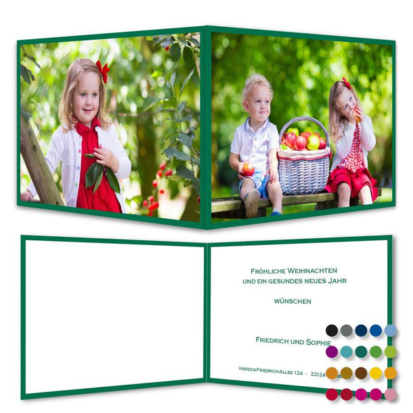 Weihnachtskarte Foto gerändert - Klappkarte A6, individualisierbar - Druckateur - Klüngelkram Druckateur