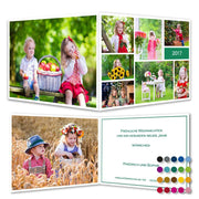 Weihnachtskarten sechs Seiten - 3 große Fotos + 6er Collage - A6, individualisierbar - Druckateur - Klüngelkram Druckateur