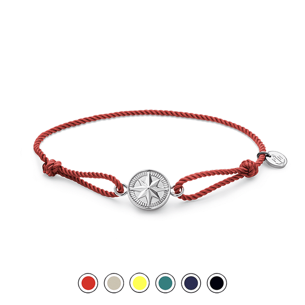 Windrose Silver Bracelet, diverse Farben - Klüngelkram Paul Hewitt