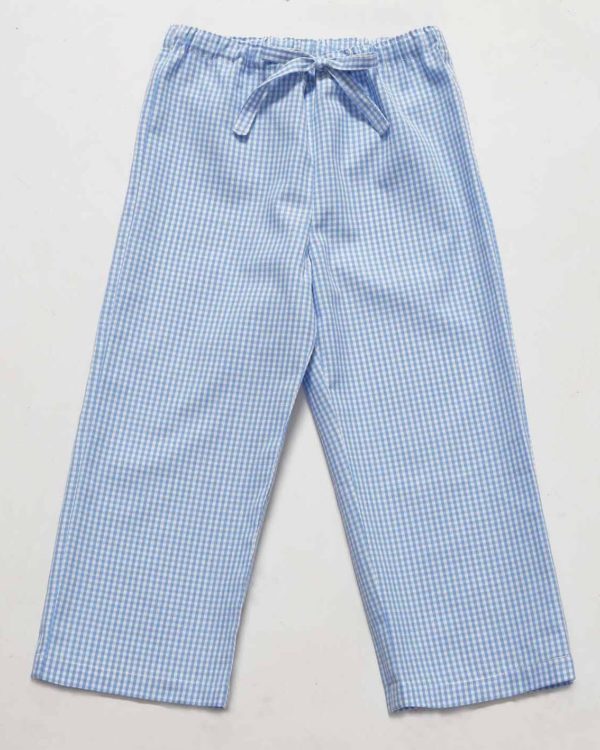 Unisex Pyjama Blau Vichy von 2
